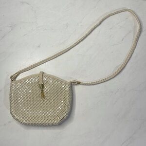 Vintage Ivory Metallic Crossbody Bag